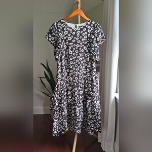 Black and White Floral Dress S